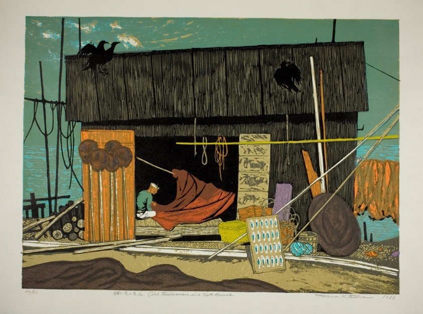 Old Fisherman in a Net-House (Amigoya no rojin)