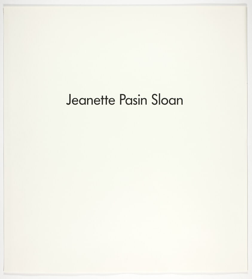 Artist page, from Jeanette Pasin Sloan