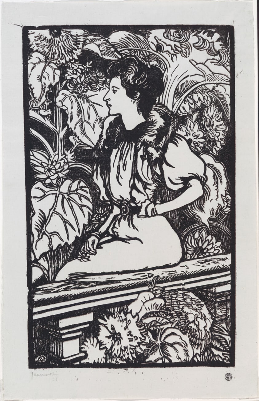 Young Woman Seated in a Garden