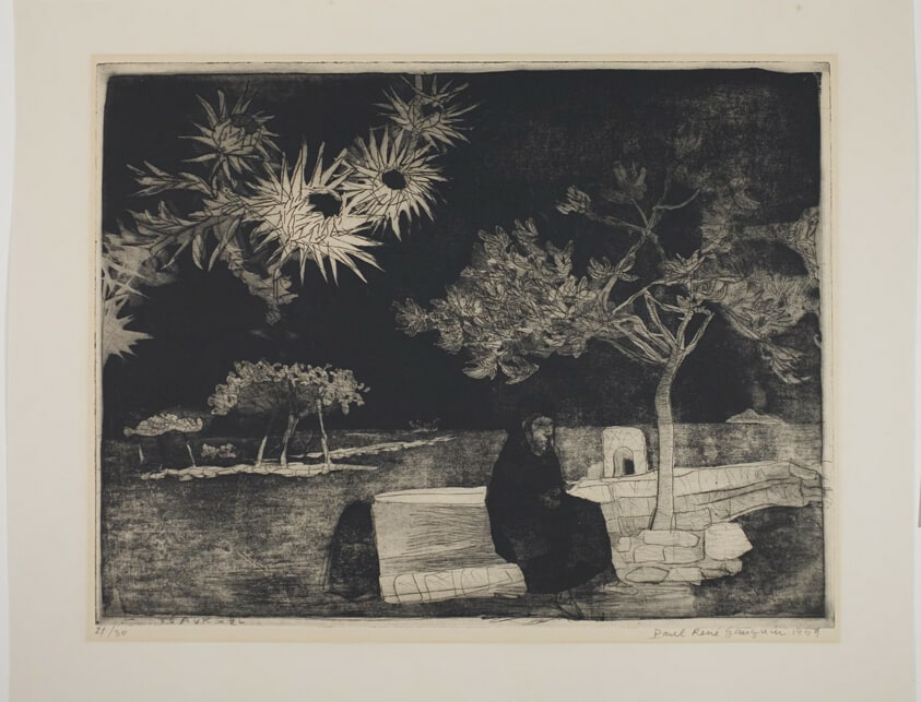 A Greek Woman Sitting on a Stone Wall