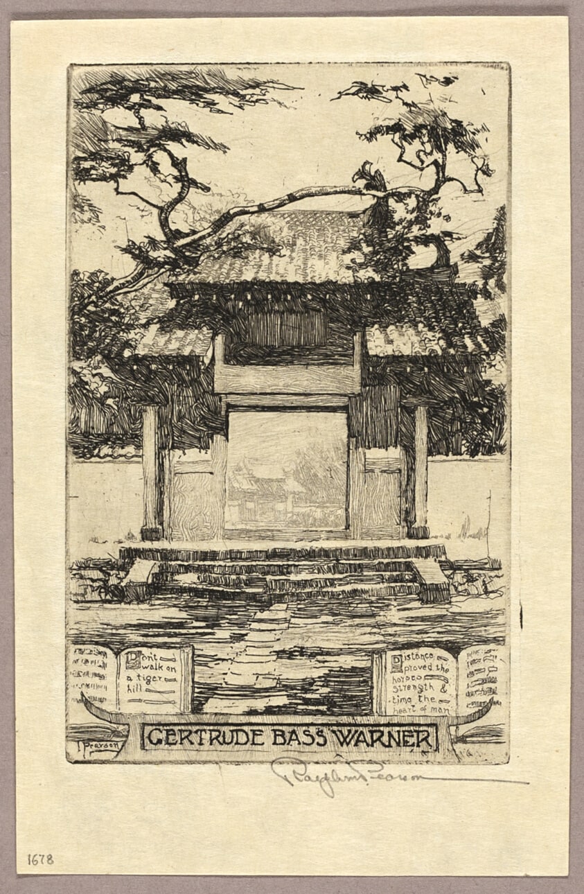 Bookplate: Gertrude Bass Warner