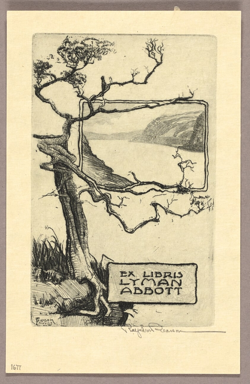 Bookplate: Ex libris Lyman Abbott