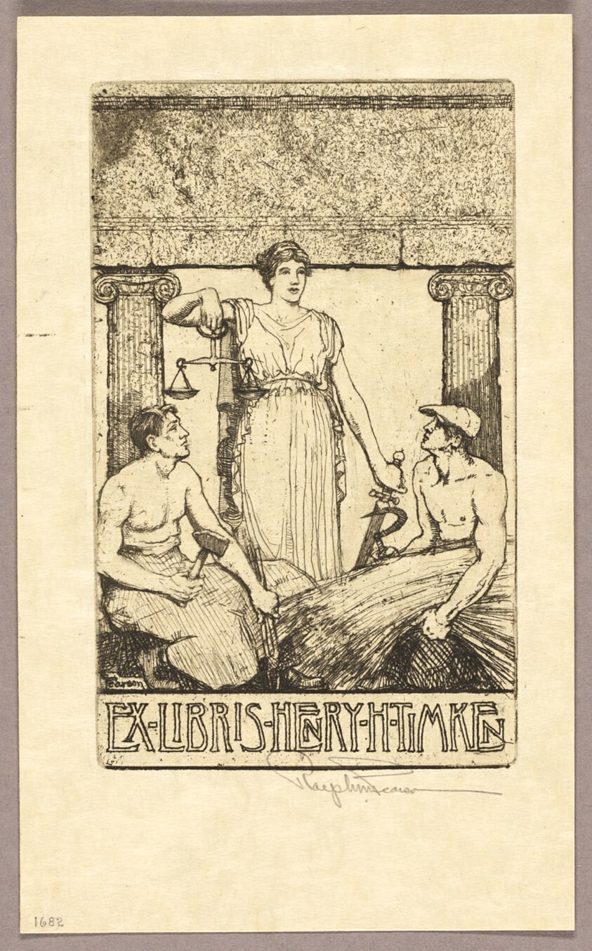 Bookplate: Ex libris Henry H. Timken