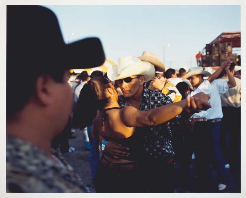 Dancers with Large Black Hat, Chicago, from the series "Barrio"
