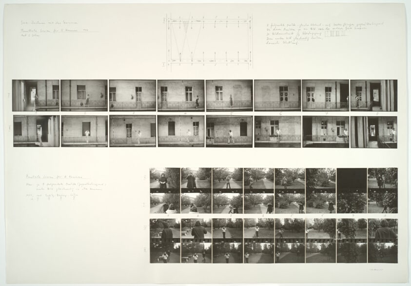 Parallel Lines: Race (with Zoltán Lábas); Interaction for Two Cameras, with Explanation (Párhuzamos vonalak. Versenyfutás (Lábas Zoltánnal); Interakció 2 kamerára, magyarázattal) & Parallel Lines; Interaction for Four Cameras (with Erdély, Berényi, Lábas) (Párhuzamos vonalak; Interakció 4 kamerára, közrm?köd?k: Erdély, Berényi, Lábas)