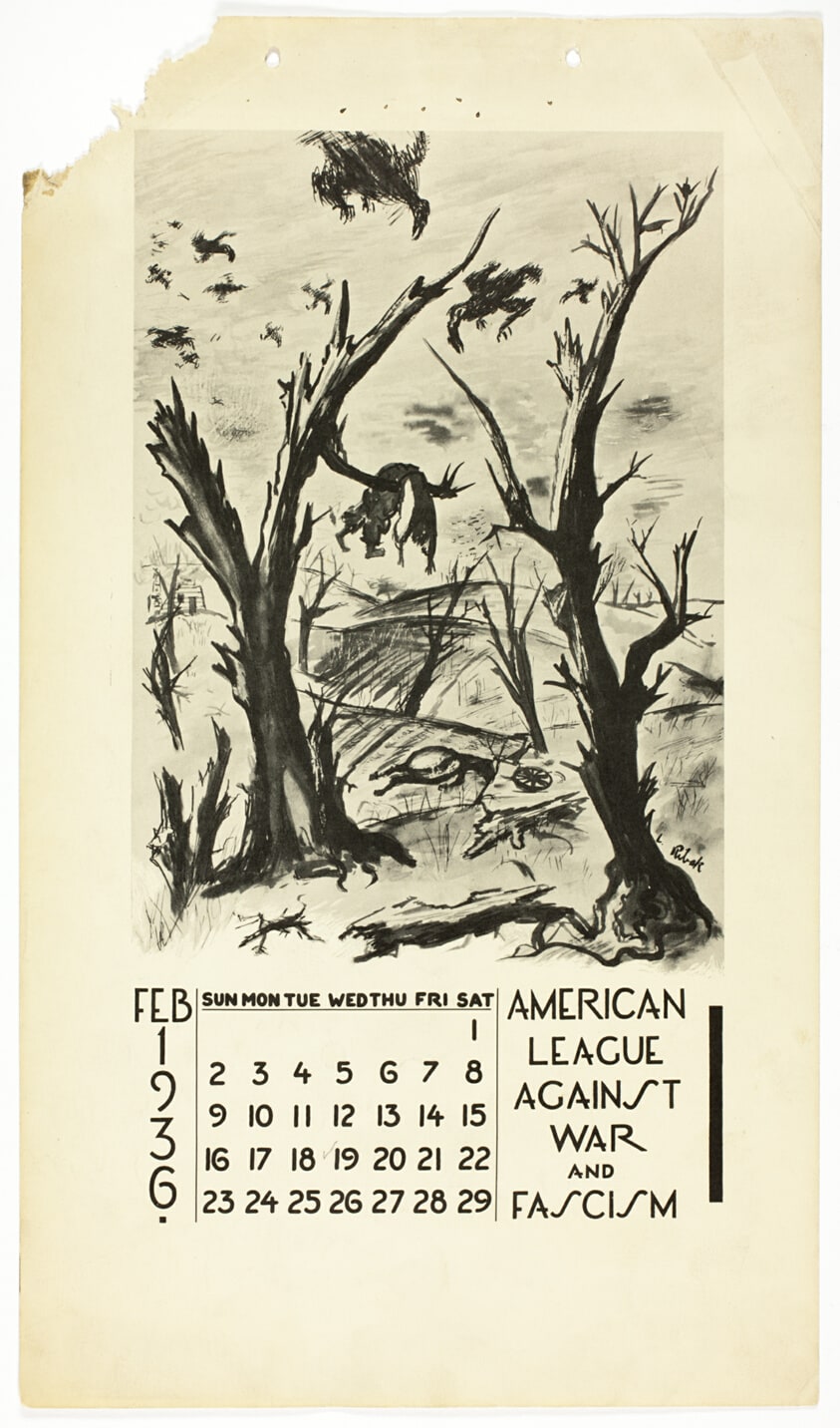 February, from the Calendar of the American League Against War and Fascism