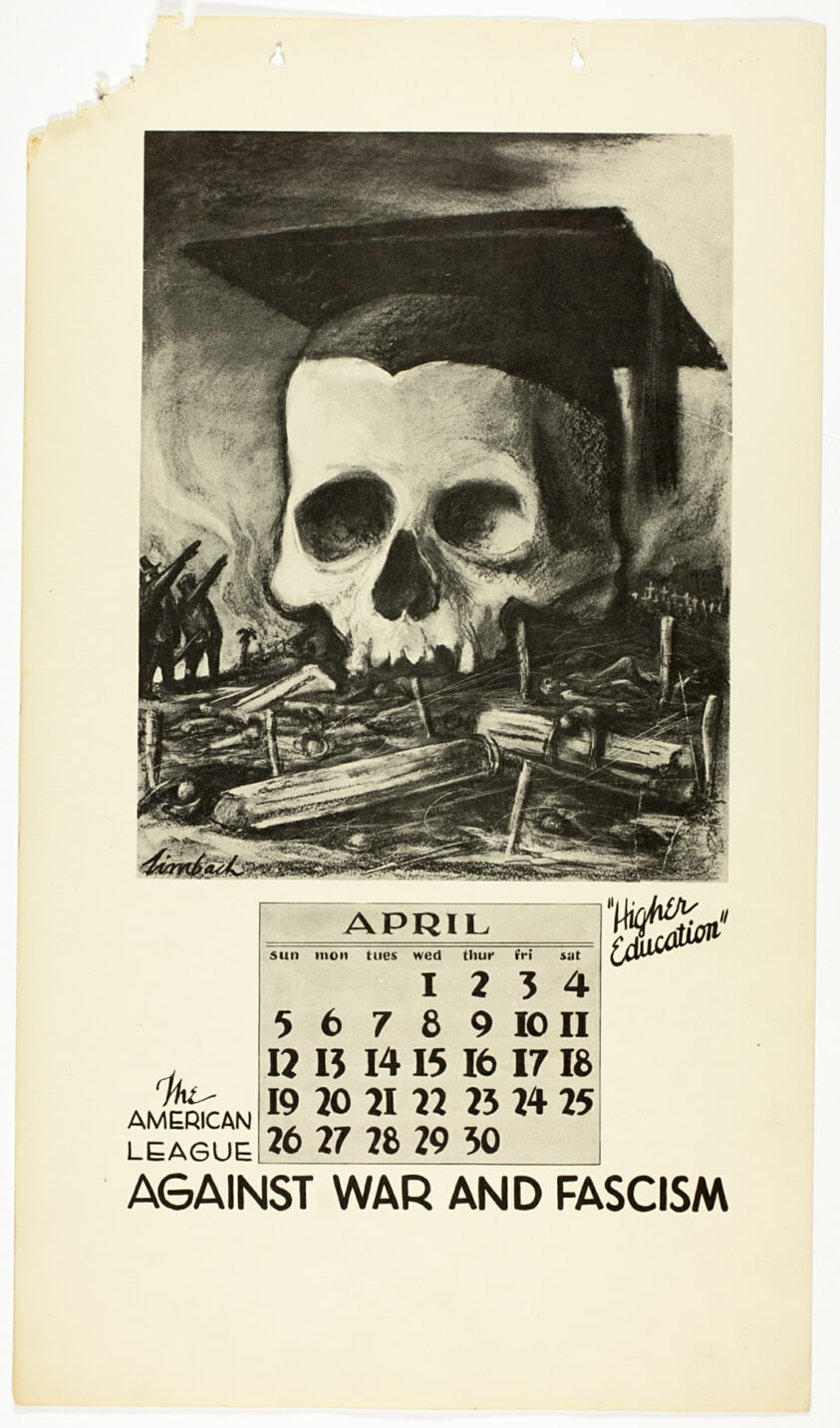 April, from the Calendar of the American League Against War and Fascism