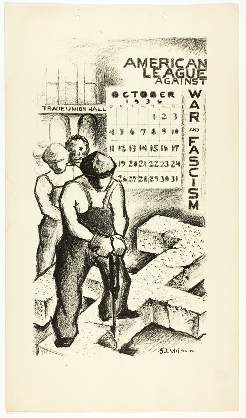 October, from the Calendar of the American League Against War and Fascism