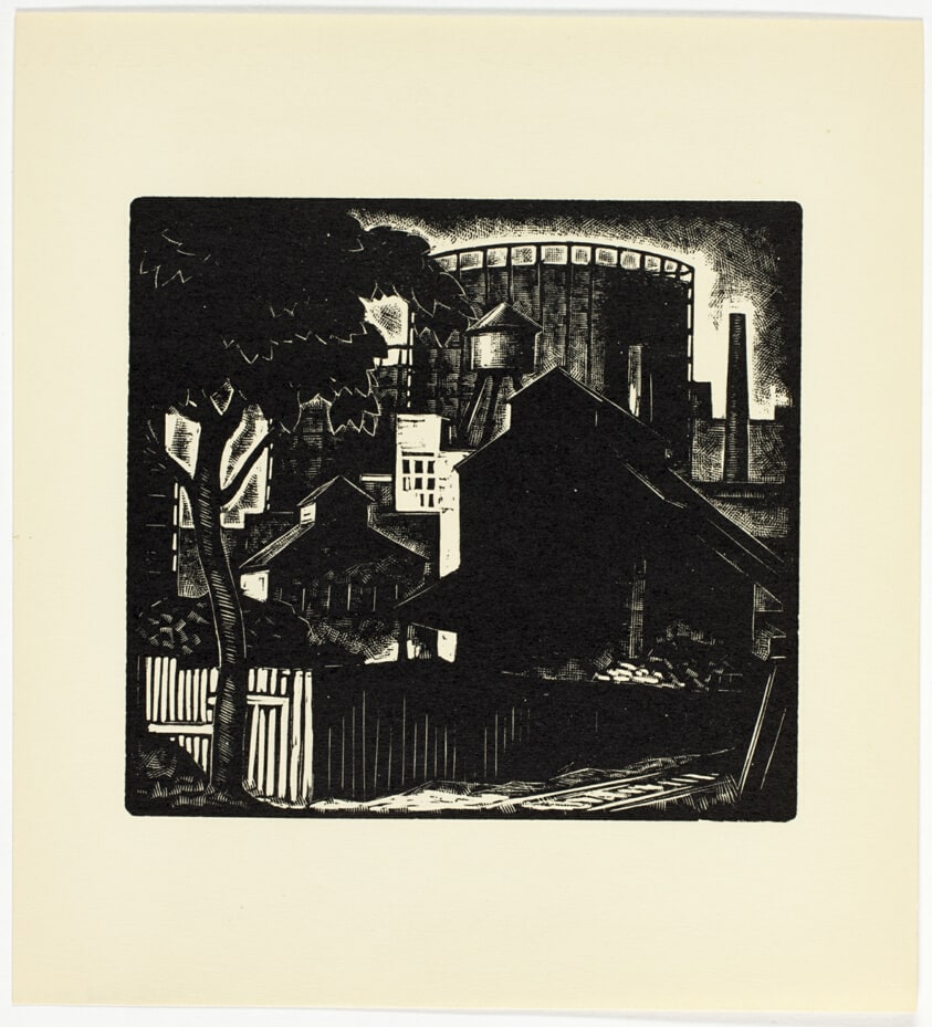 Factories - print #37 of 52 in the 1936 Calendar of The Chicago Society of Artists