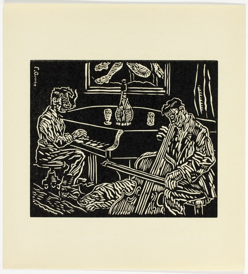 Music Hour - print #2 of 52 in the 1936 Calendar of The Chicago Society of Artists
