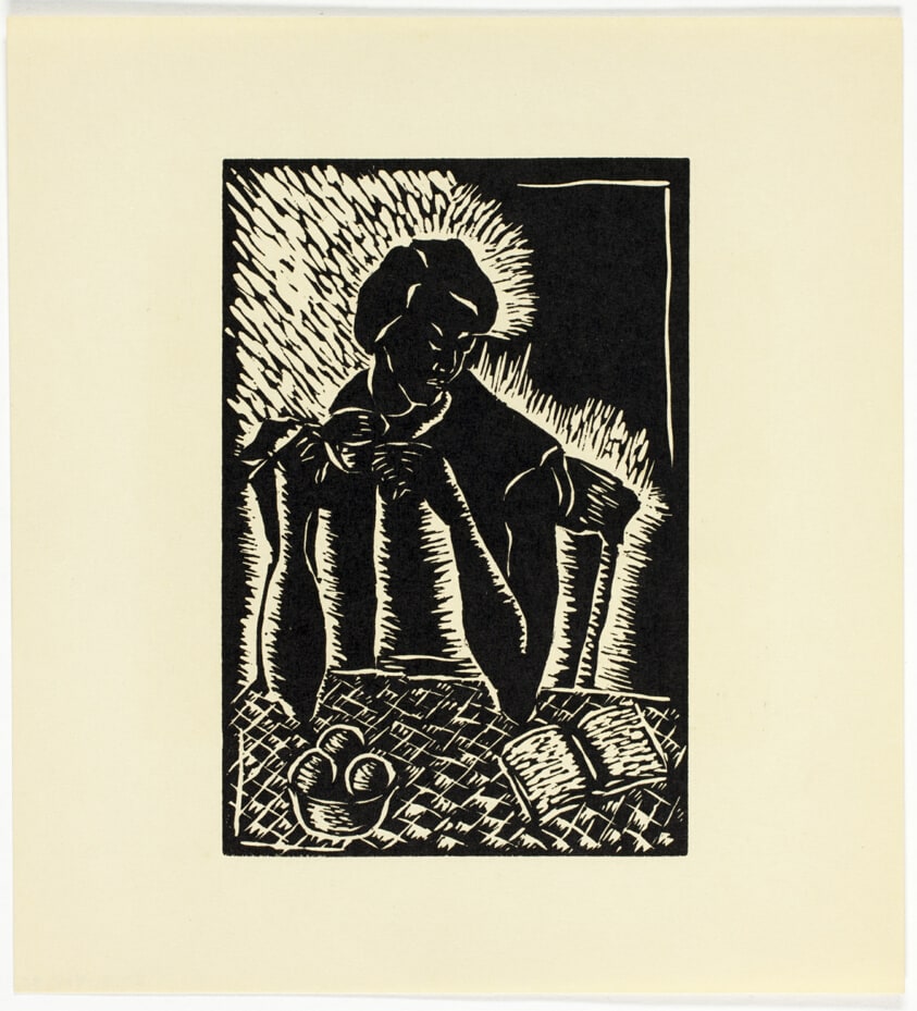 Reading - print #36 of 52 in the 1936 Calendar of The Chicago Society of Artists