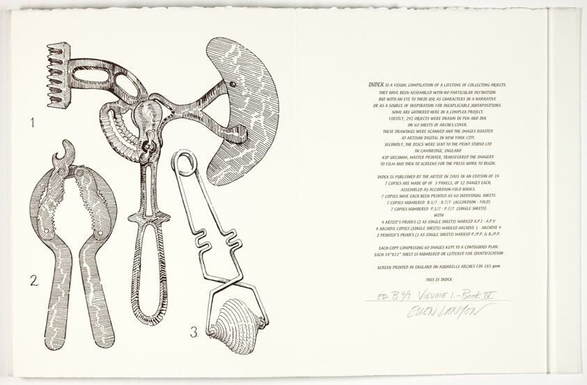 Plate L and Colophon, from Index: The Objects of My Obsession, Volume One, Book Four: Weights and Measures