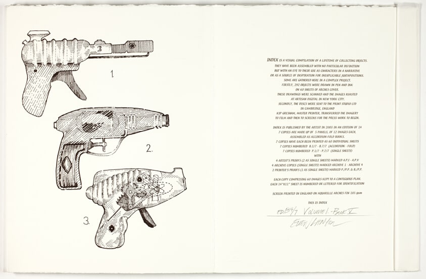 Plate L and Colophon, from Index: The Objects of My Obsession, Volume One, Book Five: Smoking Guns