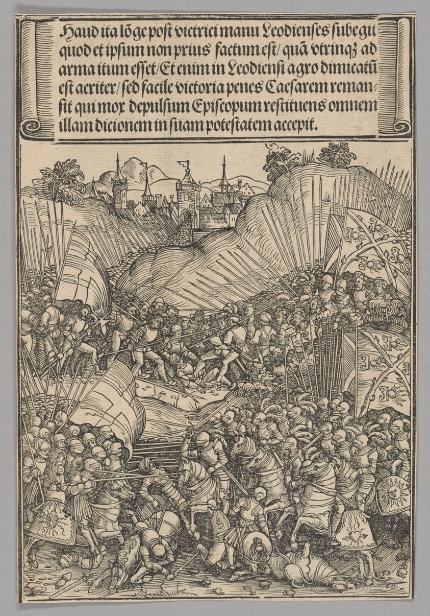 Battle for Liège, plate 8 from Historical Scenes from the Life of Emperor Maximilian I from the Triumphal Arch