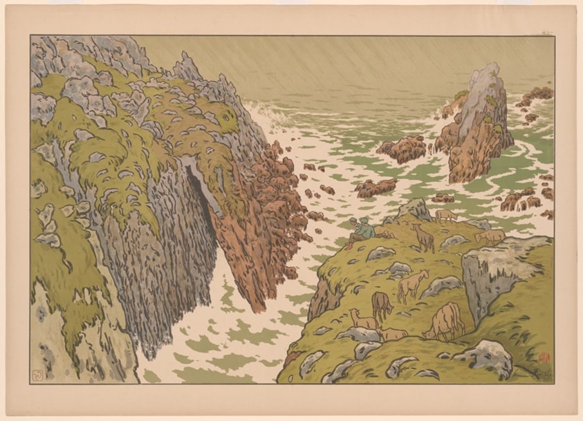 The Cliff, from The Aspects of Nature (La Falaise, from Les Aspects de la Nature)