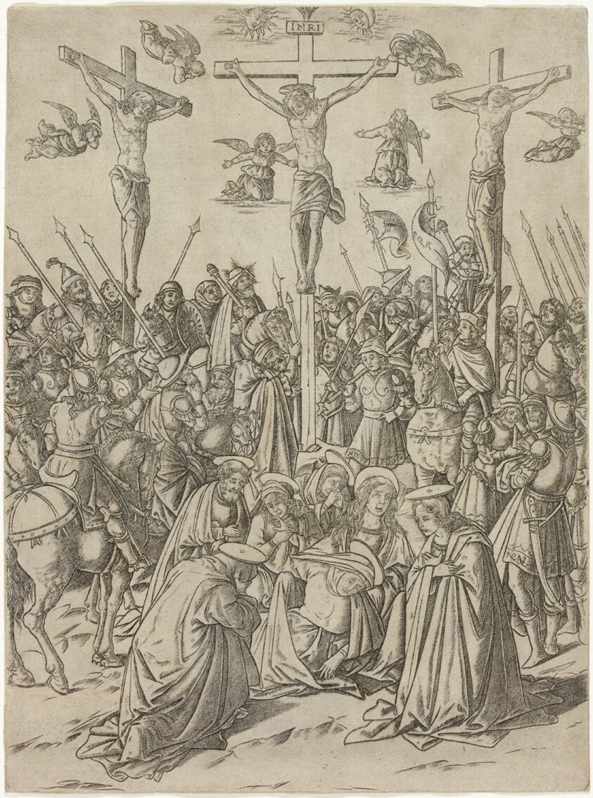 The Crucifixion with the Two Thieves, from the Mysteries of the Rosary