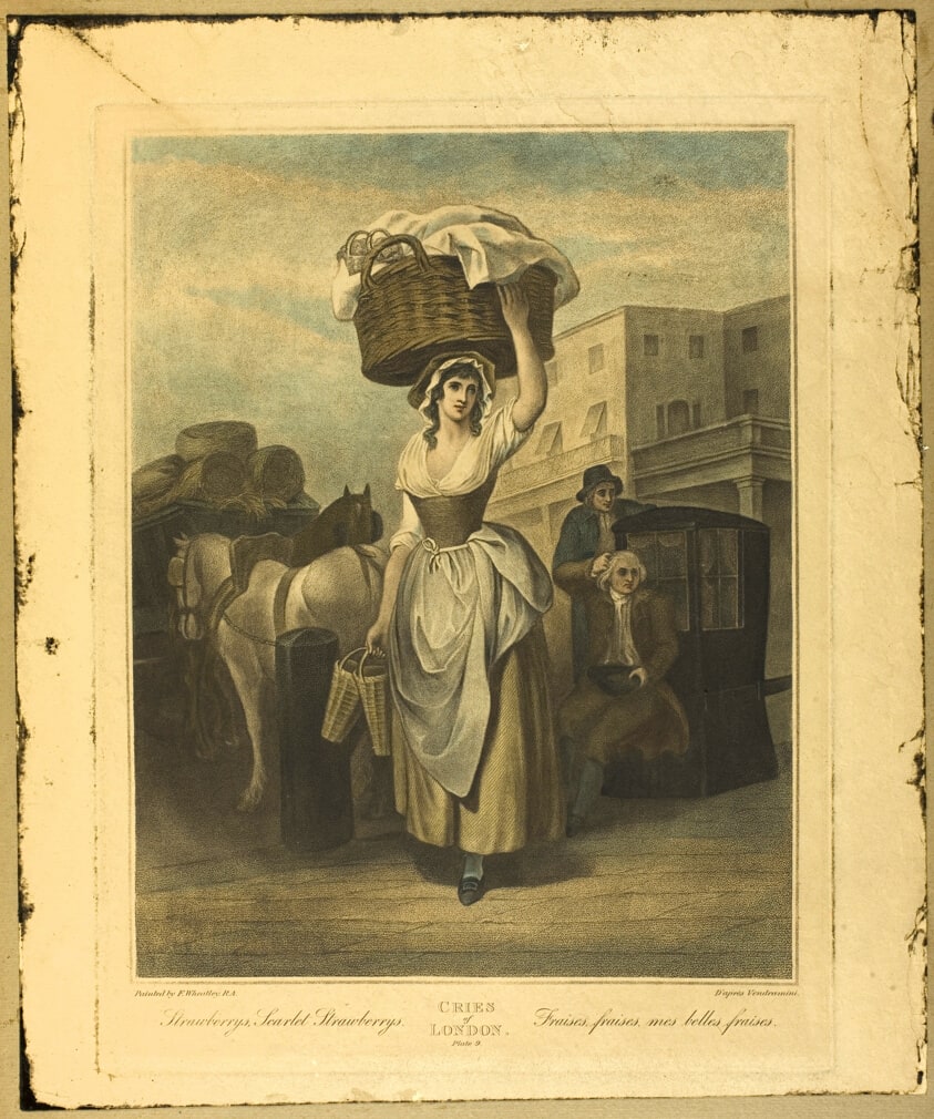 Strawberries, Scarlet Strawberries, Plate 9 from The Cries of London