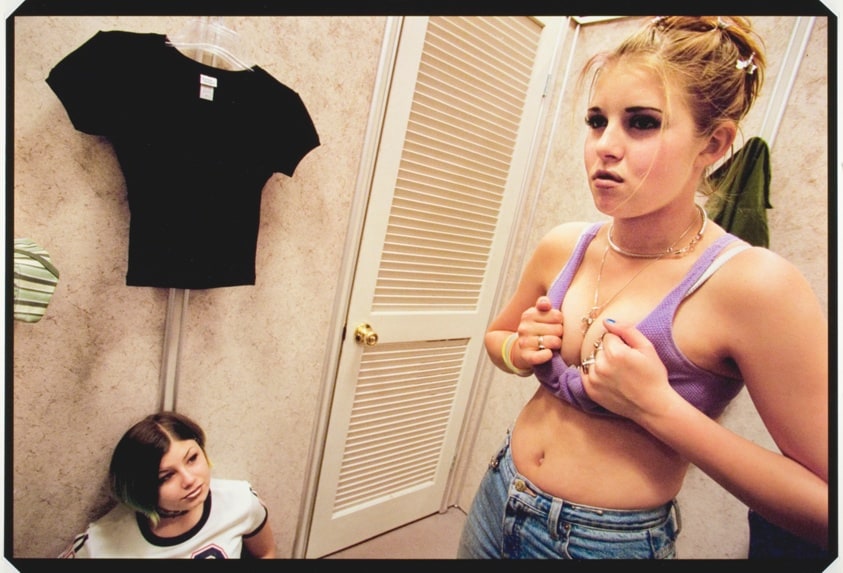 Sheena Tries on Clothes with Amber, 15, in a Department Store Dressing Room, San Jose, California, from the series "Girl Culture"