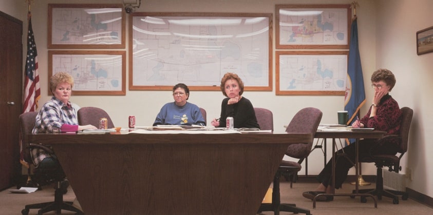Dassel, MN (pop. 1134), City Council, March 15, 1999, (L to R): Nancy Nichalson, Ava Flachmeyer (Mayor), Jan Casey, Sherlyn Bjork (Deputy Clerk)