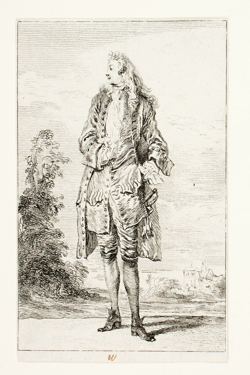 Standing Man with Hand in Vest, from Figures de Modes