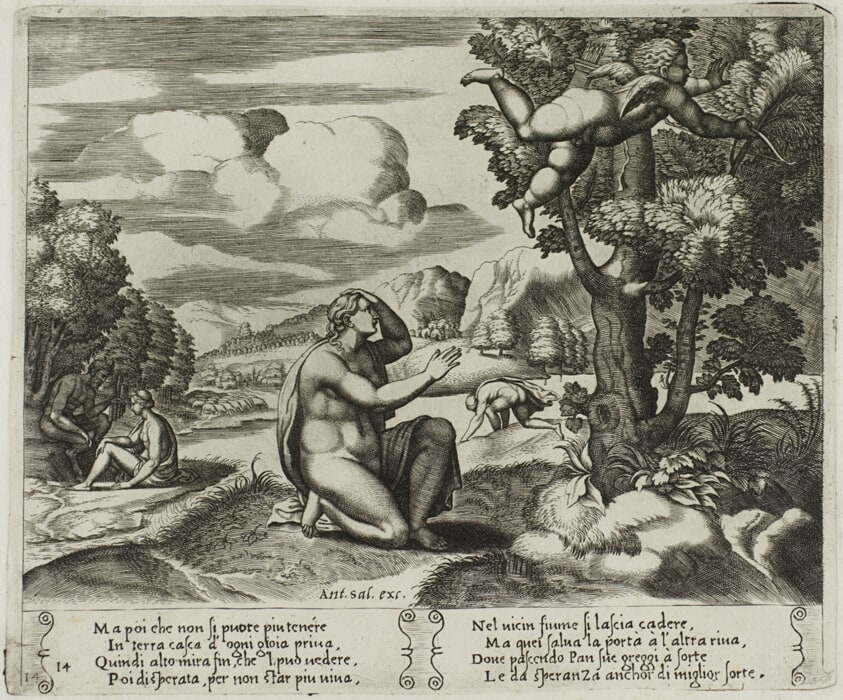 Cupid Fleeing from Psyche