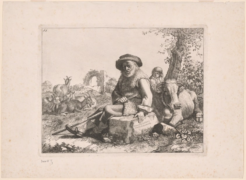 Plate 11, from The Set of 12 Pastorals Scenes