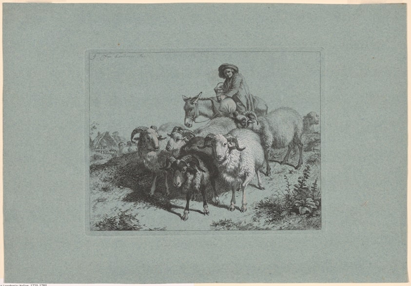Plate 9, from The Set of 12 Pastorals Scenes