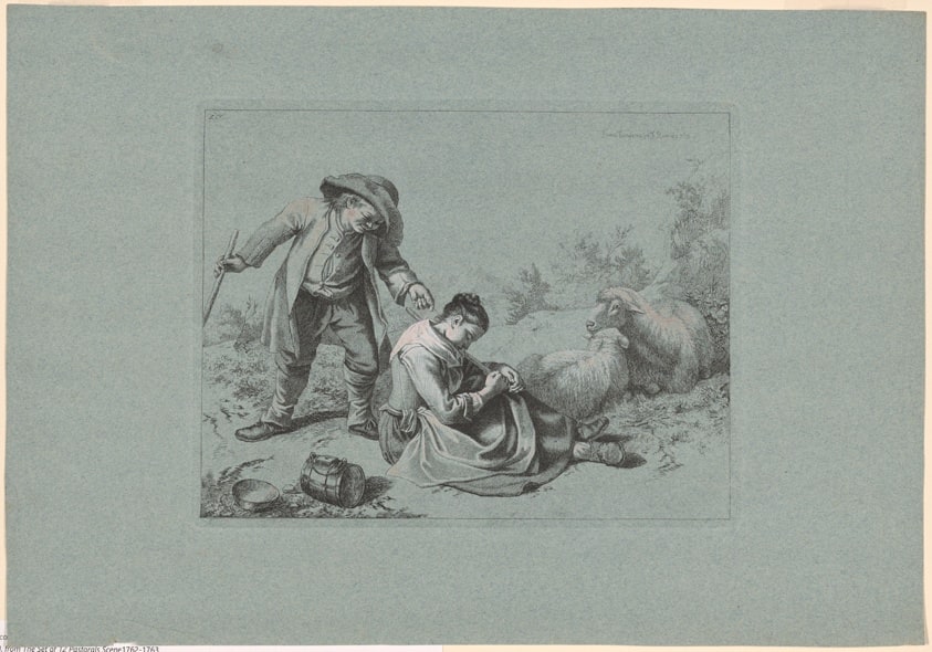 Plate 10, from The Set of 12 Pastorals Scenes