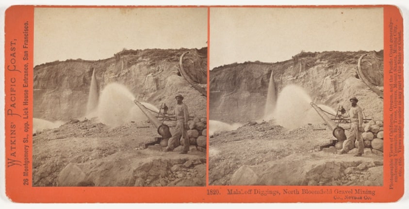 Malakoff Diggings, North Bloomfield Gravel Mining Co., Nevada County, No. 1820 from the series "Watkins' Pacific Coast"