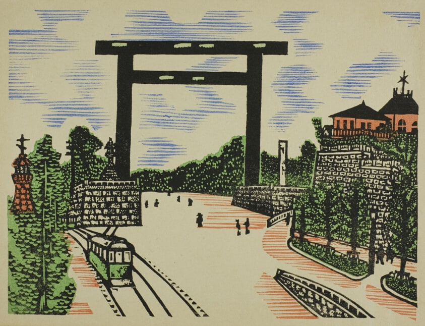 Great Torii Gate at Kudan, from the series Recollections of Tokyo