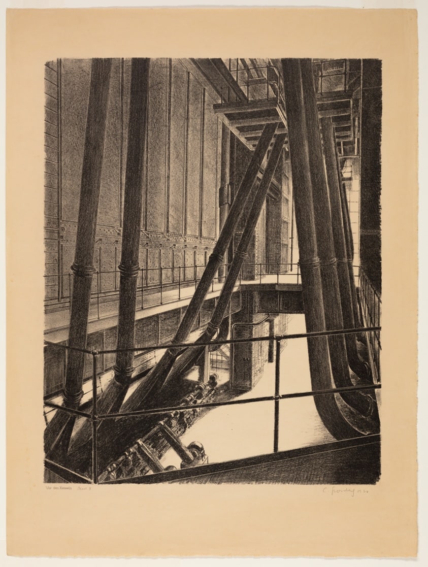 In the Boiler House of the Berlin Municipal Electricity Works (Vor den Kesseln (BEWAG, Berlin)