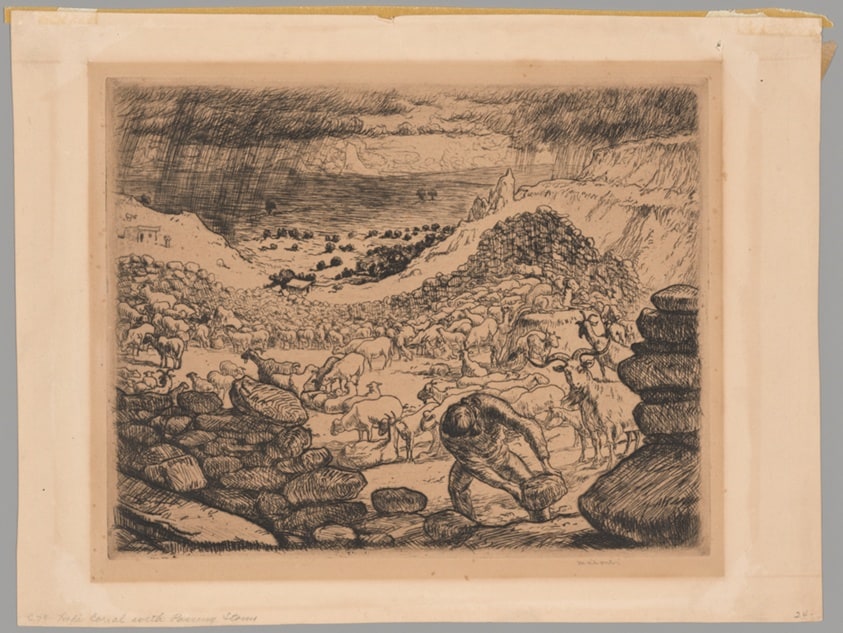 Hopi Corral with Passing Storm