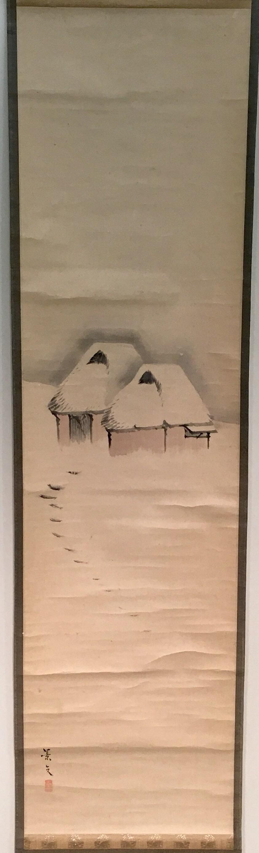 Two Huts in Snow