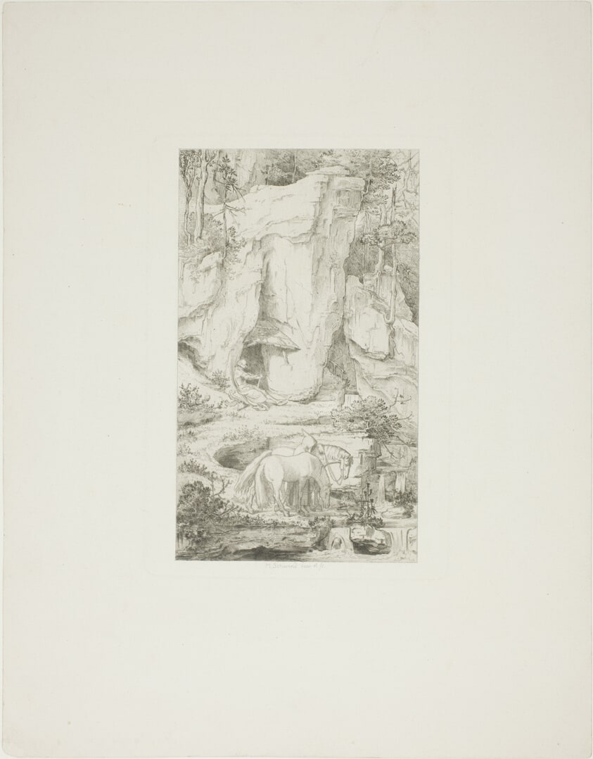A Hermit Leading his Horse to Water