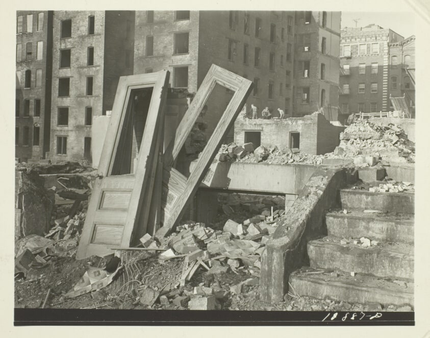 Demolition for Slum Clearance. Whole Blocks of a Slum Area are Torn Down to Make Way for an Eventual Housing Project, New York City, New York