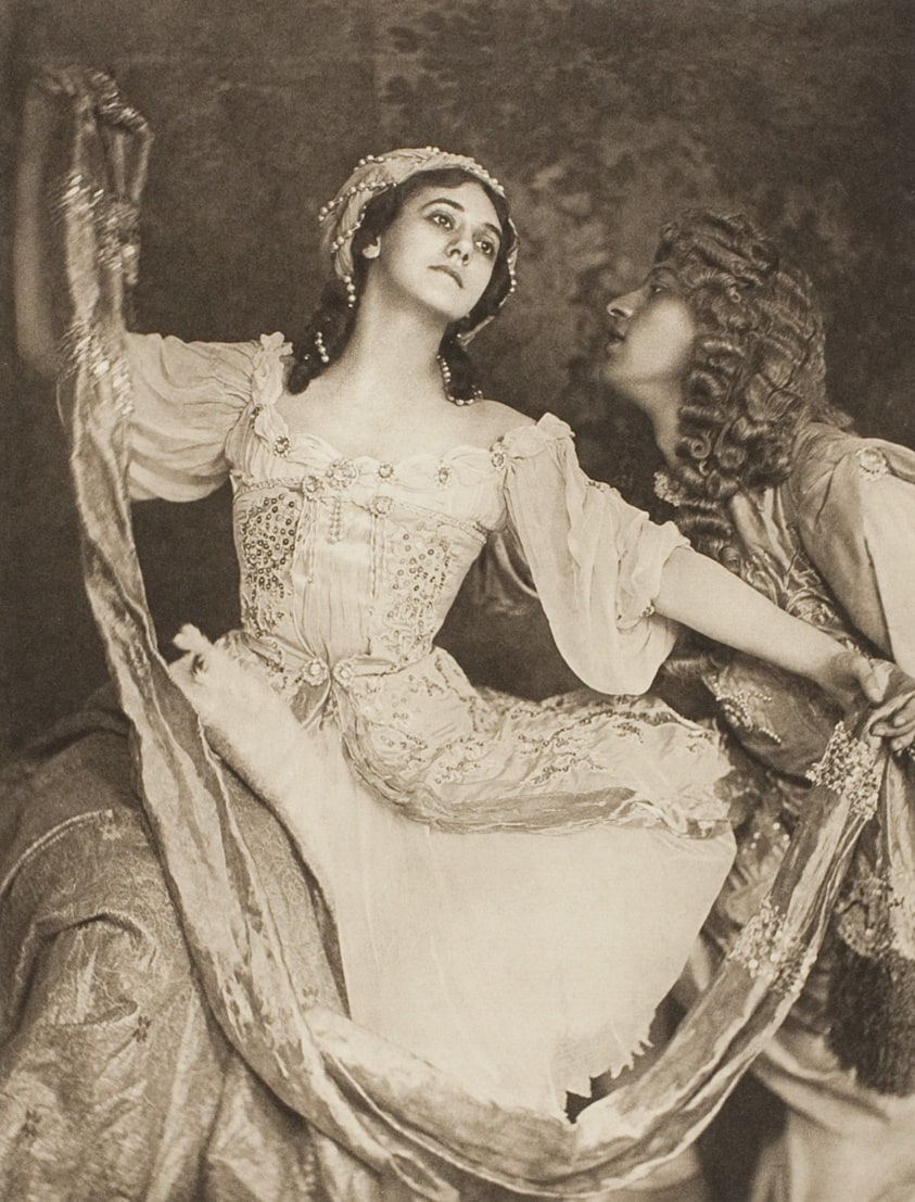 Tamara Karsavina and Adolf Bolm in Le Pavillon d'Armide (Madame Thamar Karasavina and M. Adolph Bolm, Le Pavillion d'Armide)