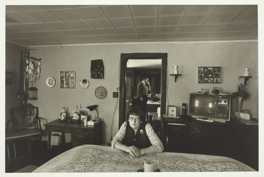 Evelyn Grube in her dining room, Jo Daviess County, Illinois