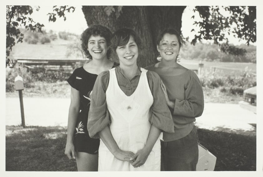 Meldon Grube's daughters: Joyce, Jane, and Leah. Jo Daviess County, Illinois