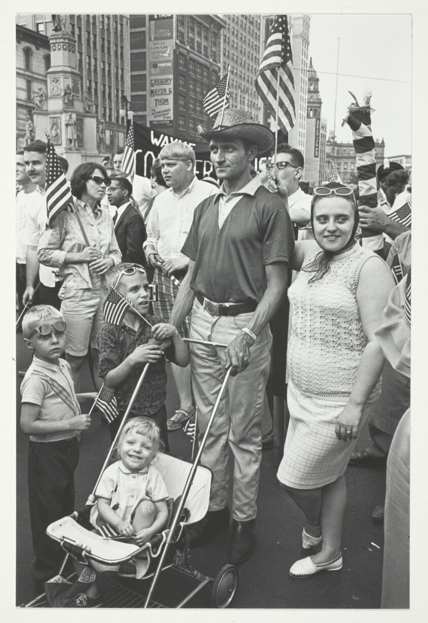 Spectators at an Armed Forces Day parade