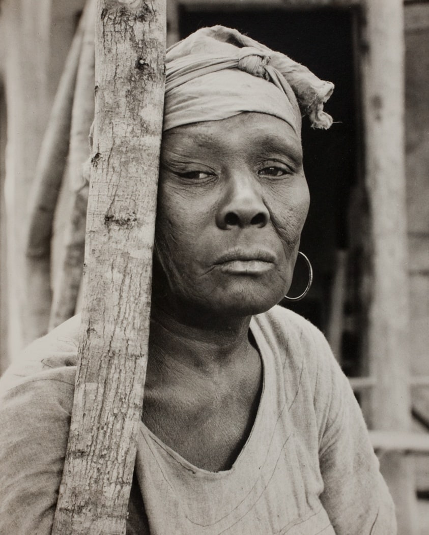 Woman Leaning on Pole, Haiti