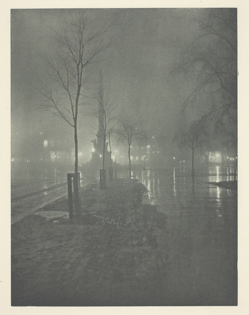 Wet Night, Columbus Circle, New York, No. 11 from the portfolio "American Pictorial Photography, Series I" (1899)