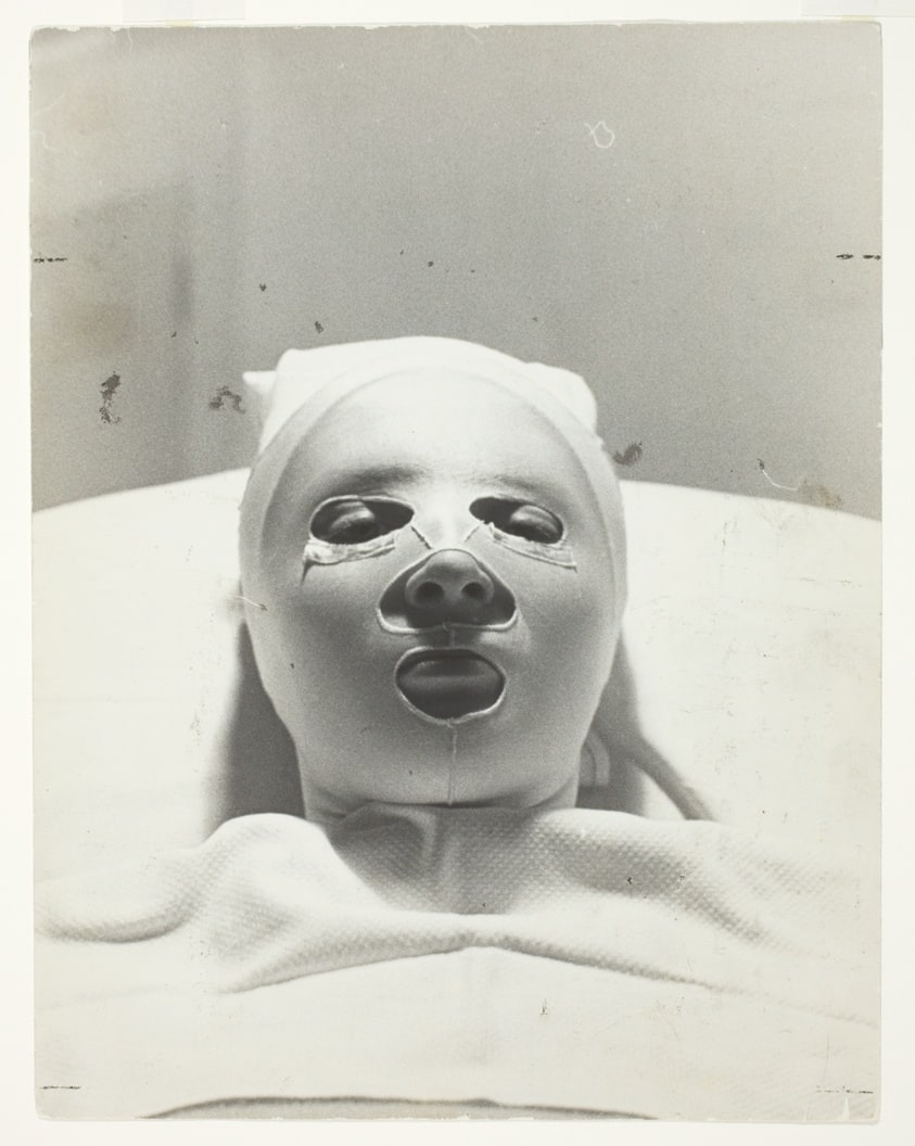 A Beauty Mask in use at Helena Rubinstein's Studio, New York