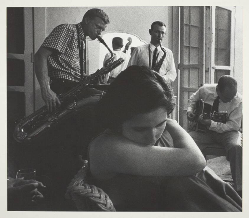 Gerry Mulligan Playing in a Hotel Room, from the series "Jazz Street"