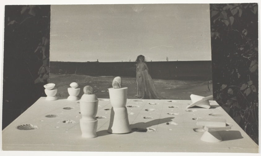 Composition Derived from Levy's Chess Set and Landscape by Muriel Streeter