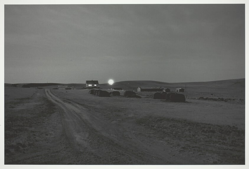 Farmyard with Yard Light, Near Hazelton, North Dakota