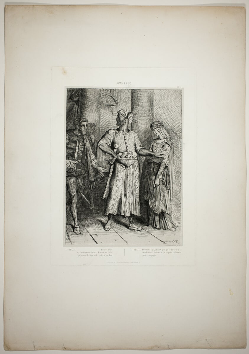 Honest Iago, my Desdemona must I leave to thee, plate four from Othello
