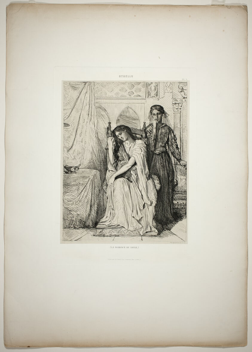 The Willow Song, plate nine from Othello