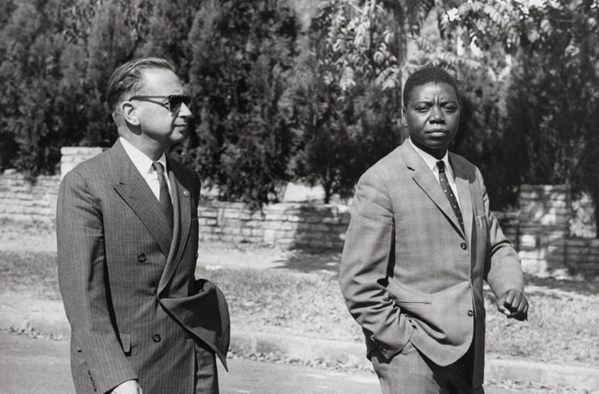 UN Secretary Dag Hammarskjold with Prime Minister Moise Tschombe, Katanga, the Democratic Republic of the Congo