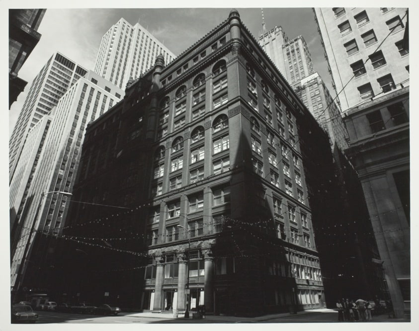 Historical Building with Christmas Lights