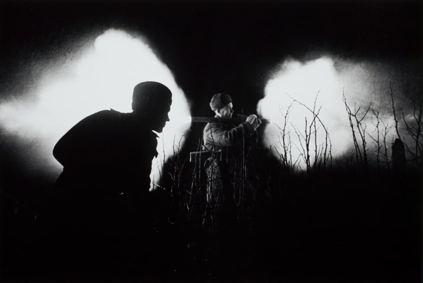 Soviet Soldier Firing Captured German Panzerfaust at Night